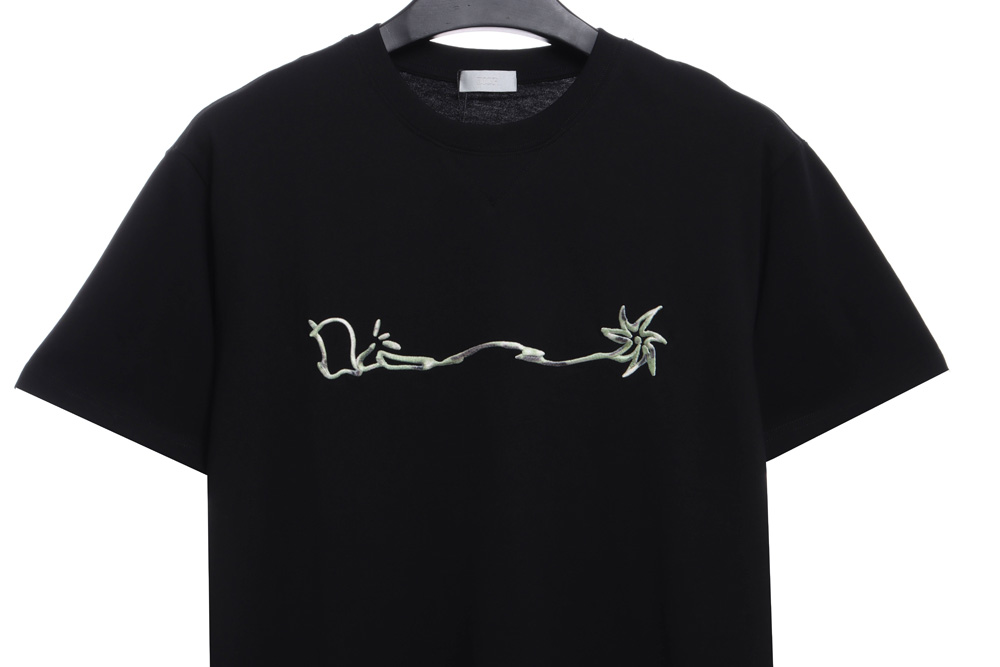 Dior Art Embroidered Letter Short Sleeve_CM_1