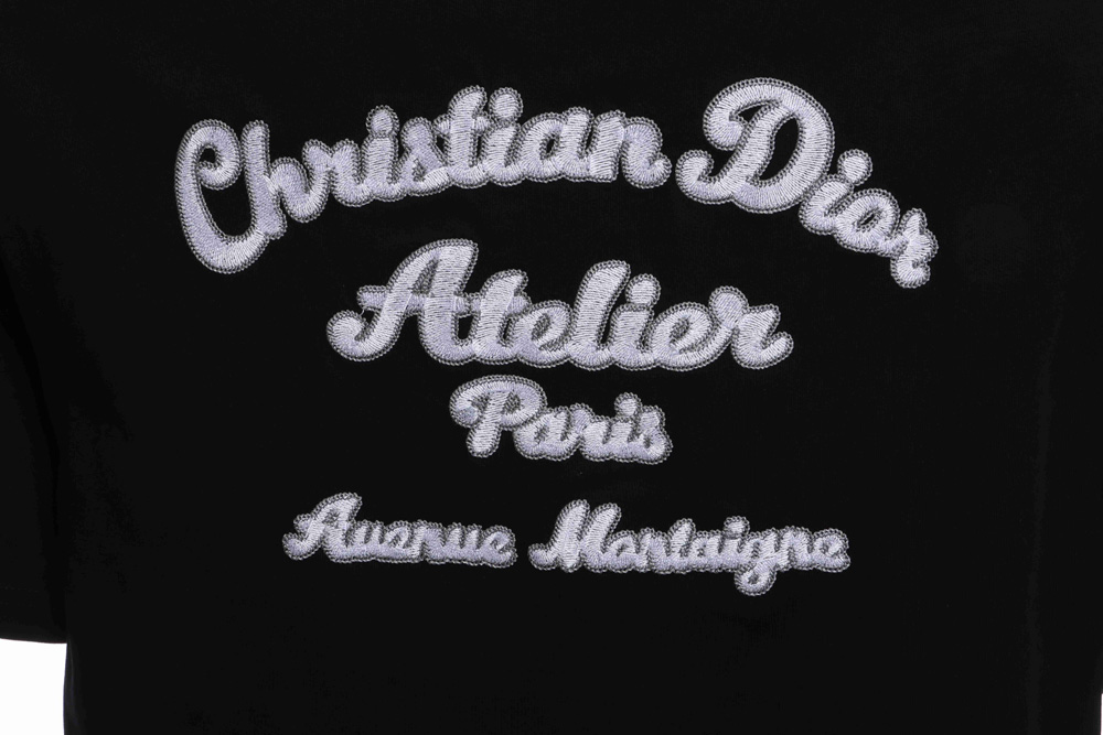 Dior Pocket Slogan Embroidered Short Sleeve_CM_1