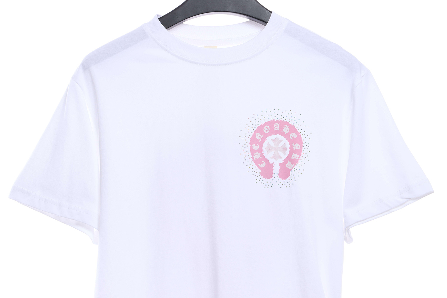 Chorme Hearts color hot diamond washed short sleeves