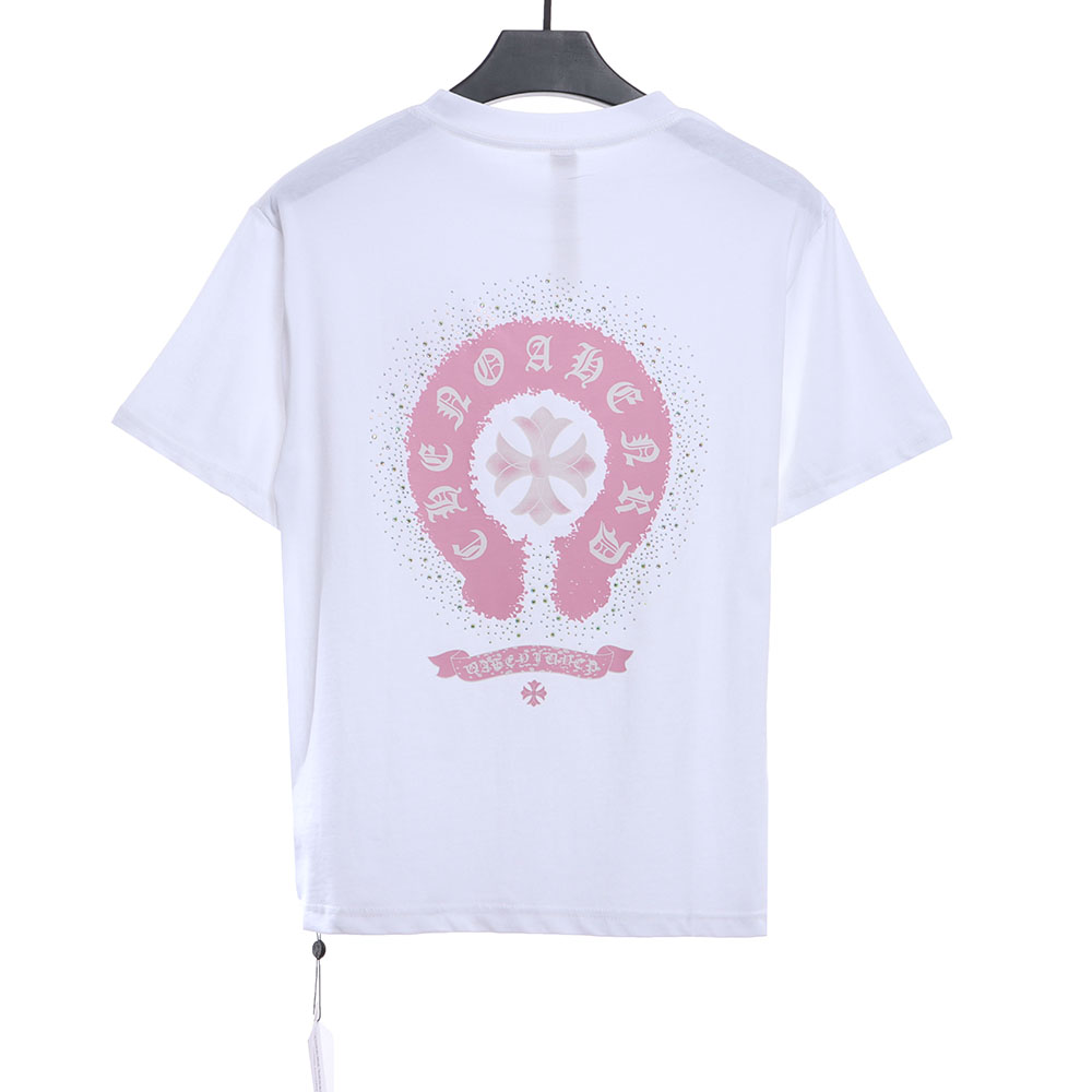 Chorme Hearts color hot diamond washed short sleeves