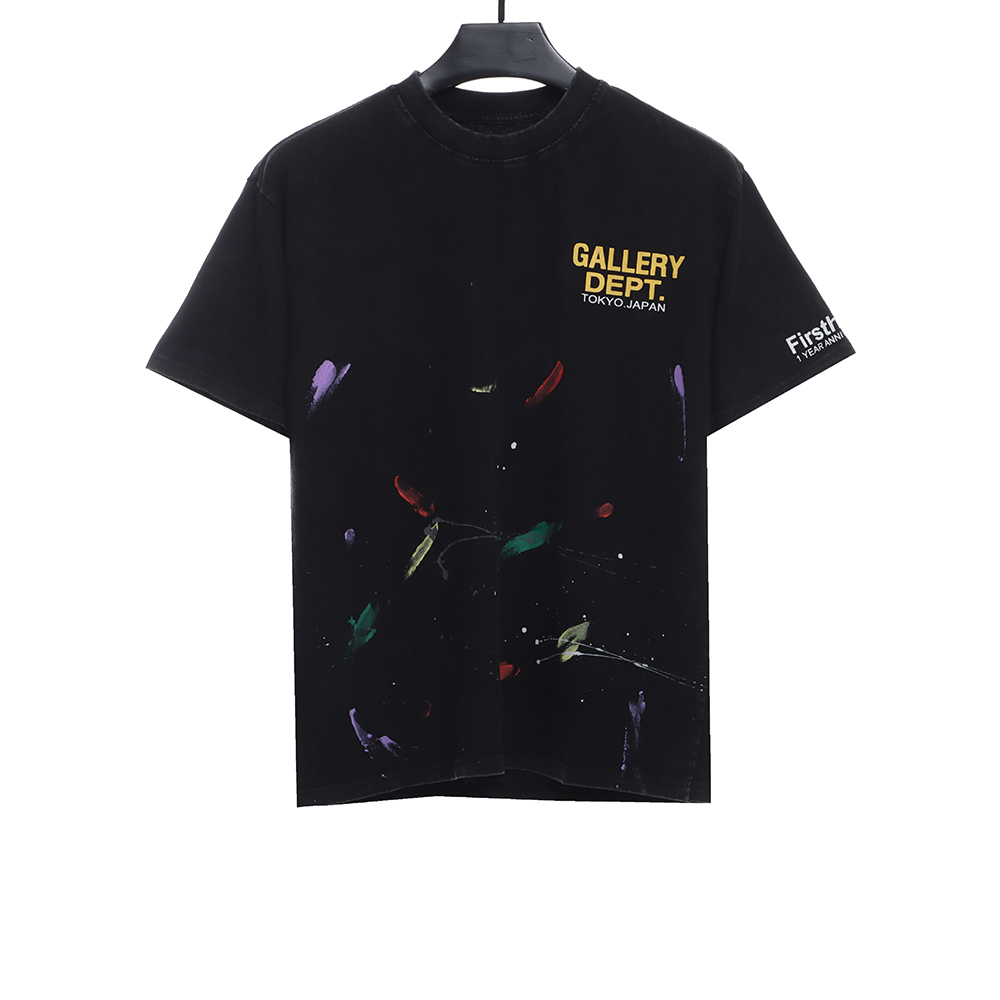 Gallery Dept old damage limited hand-painted graffiti short sleeves ...