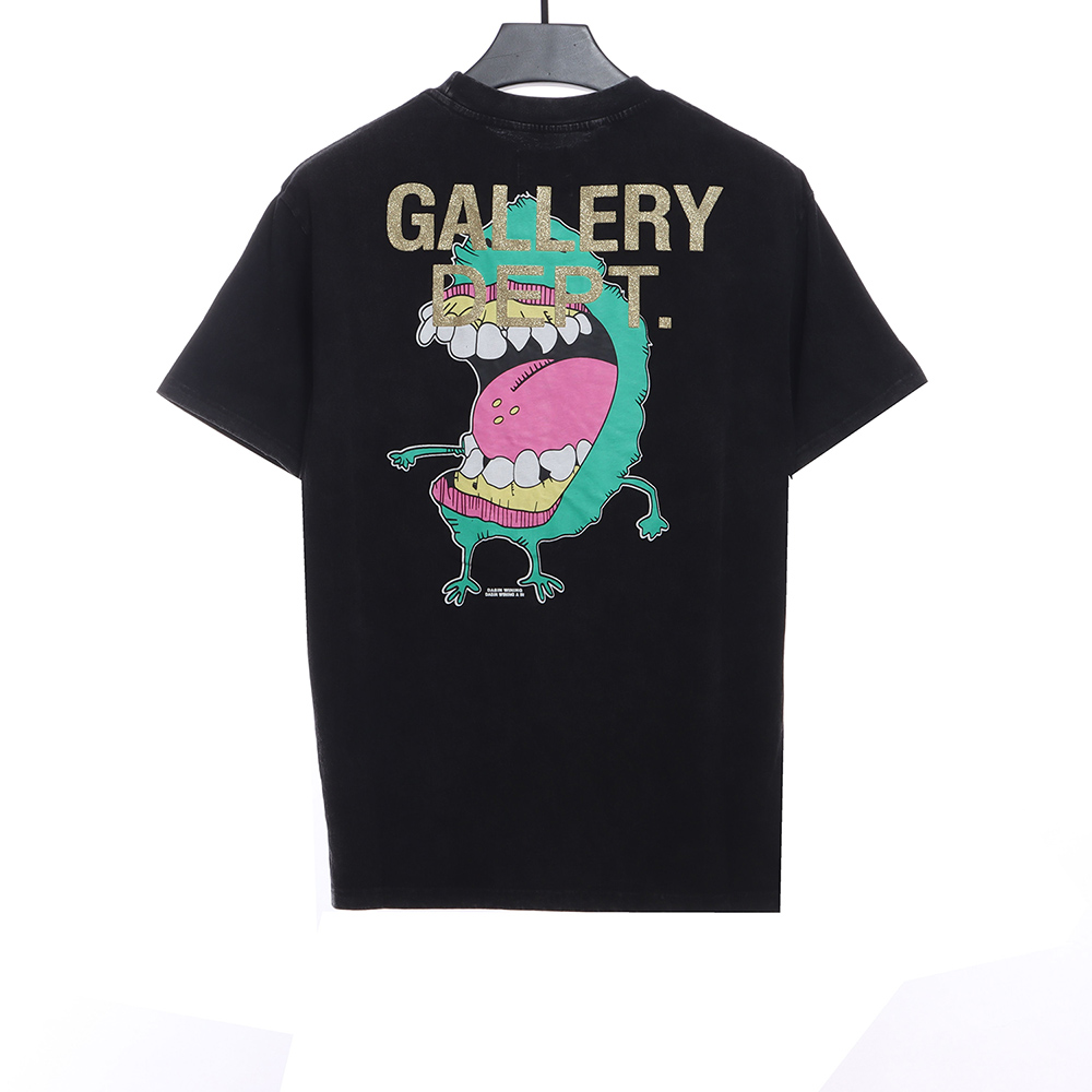 Gallery Dept Old Washed Big Mouth Monster Print Short Sleeves