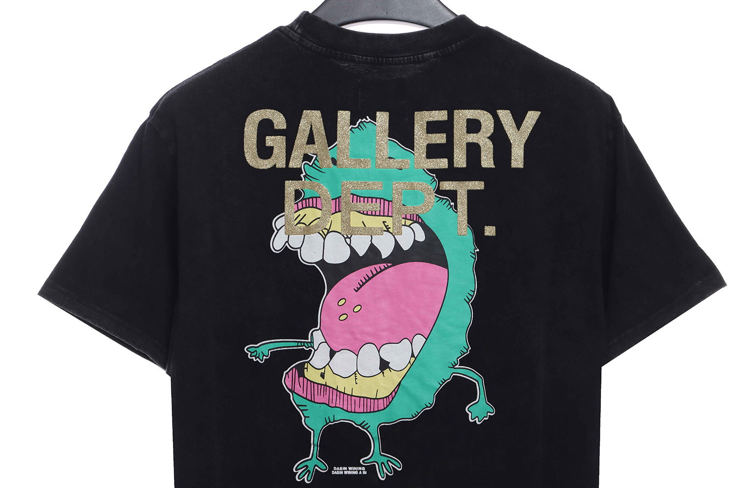 Gallery Dept Old Washed Big Mouth Monster Print Short Sleeves