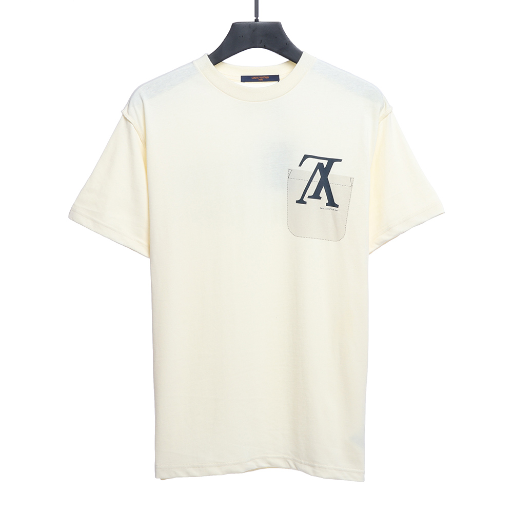 Louis Vuitton chest fake pocket print short sleeves