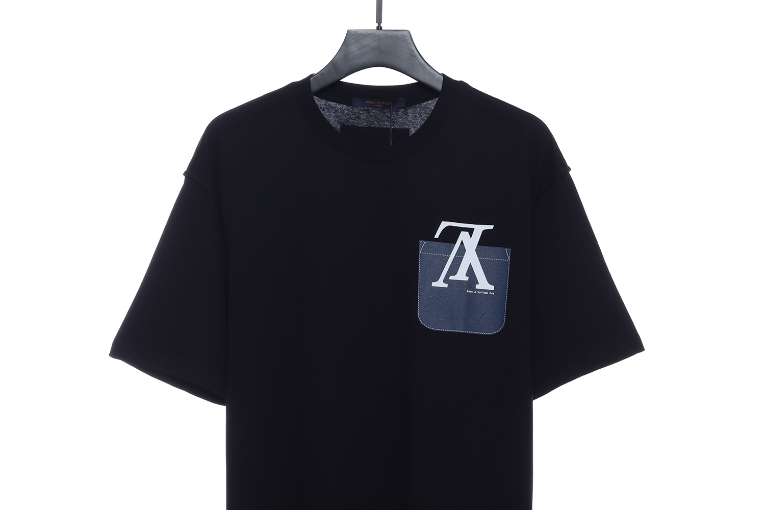 Louis Vuitton chest fake pocket print short sleeves