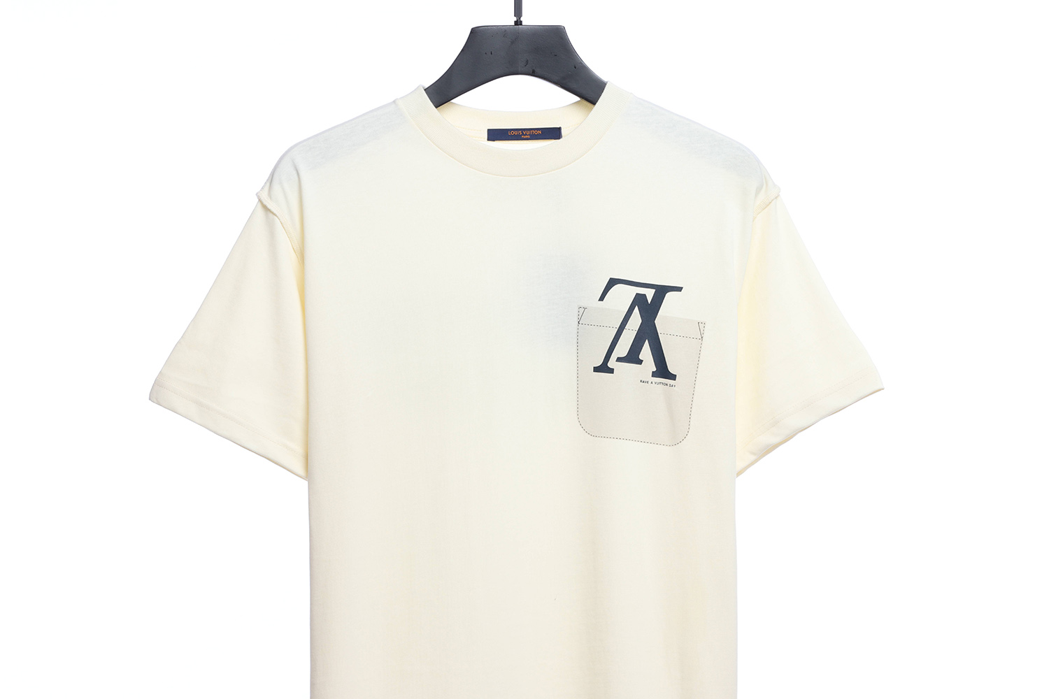 Louis Vuitton chest fake pocket print short sleeves