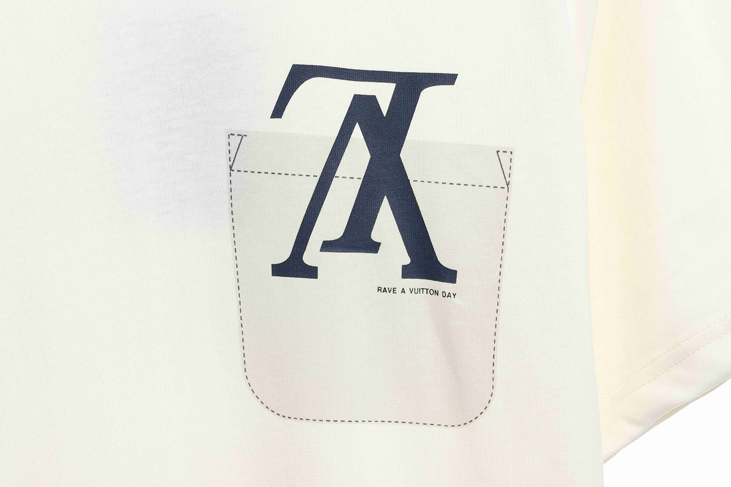 Louis Vuitton chest fake pocket print short sleeves