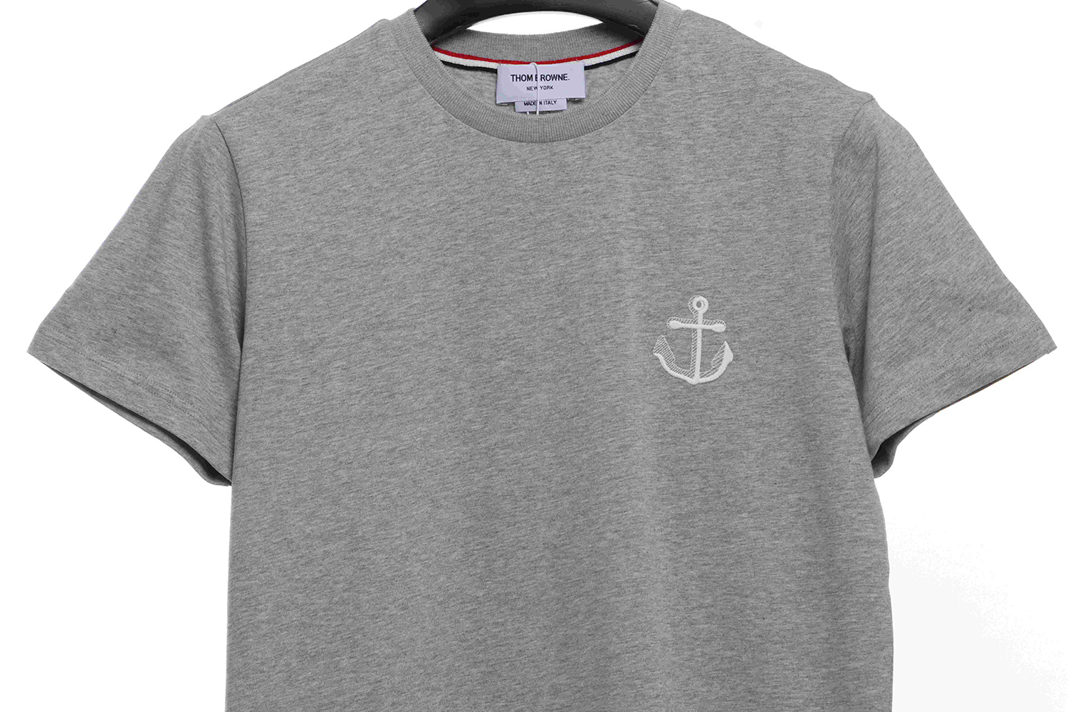 Thom Browne anchor embroidery crew neck short sleeves