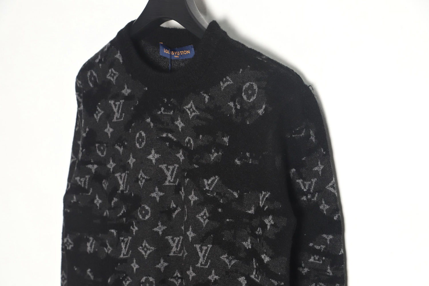 Louis Vuitton Camouflage Rendered Wool Crew Neck Sweater