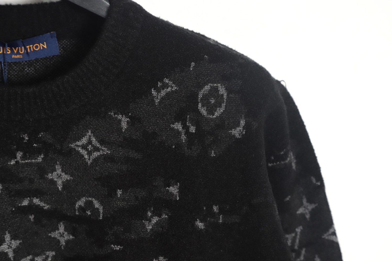 Louis Vuitton Camouflage Rendered Wool Crew Neck Sweater