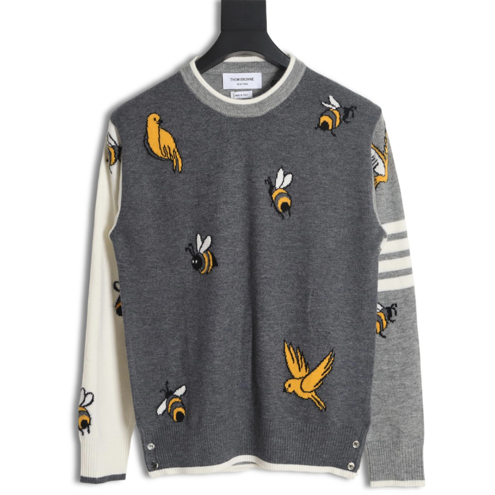 Thom Browne Bee Crew Neck Sweater