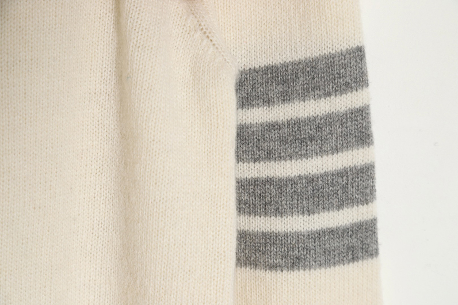 Thom Browne Color Block Wool Crew Neck Sweater