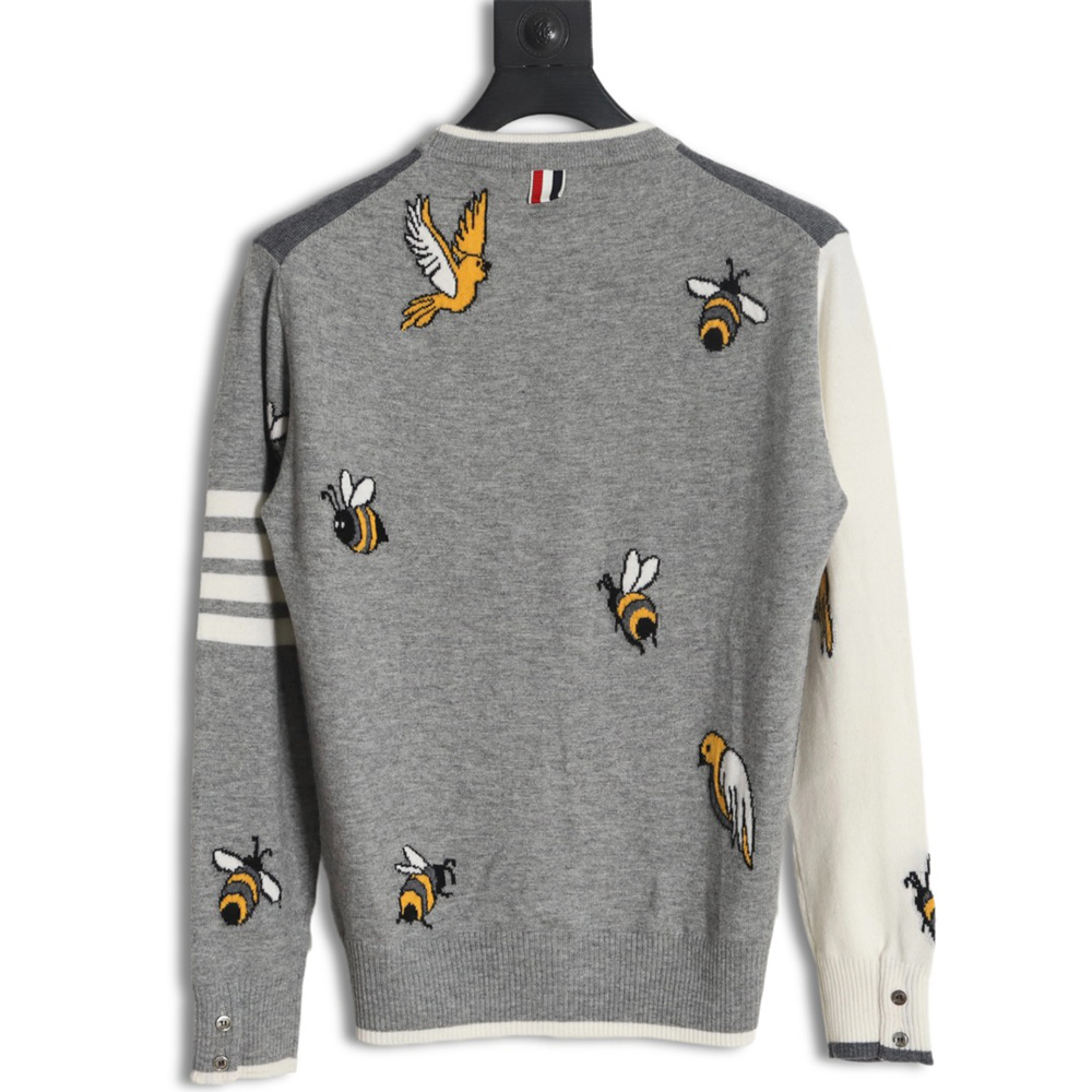Thom Browne Bee Crew Neck Sweater