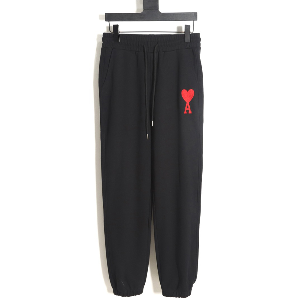 Ami Paris embroidered hearts trousers
