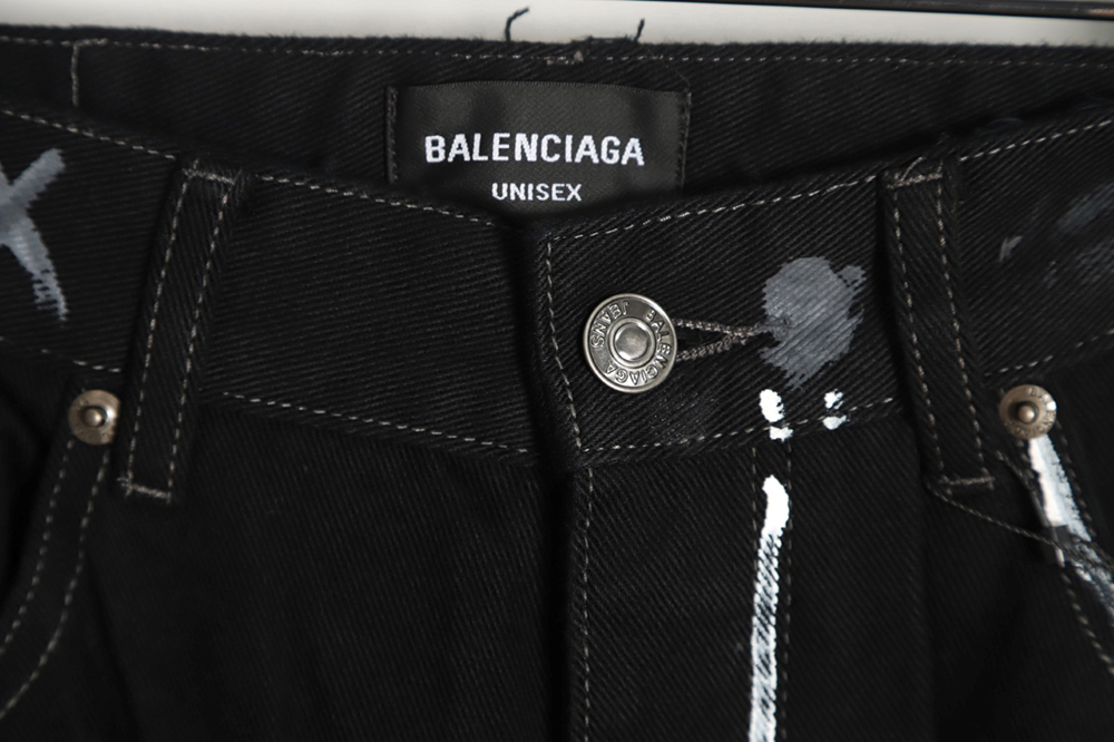 Balenciaga 23FW Hand-Drawn Graffiti Straight Loose Jeans