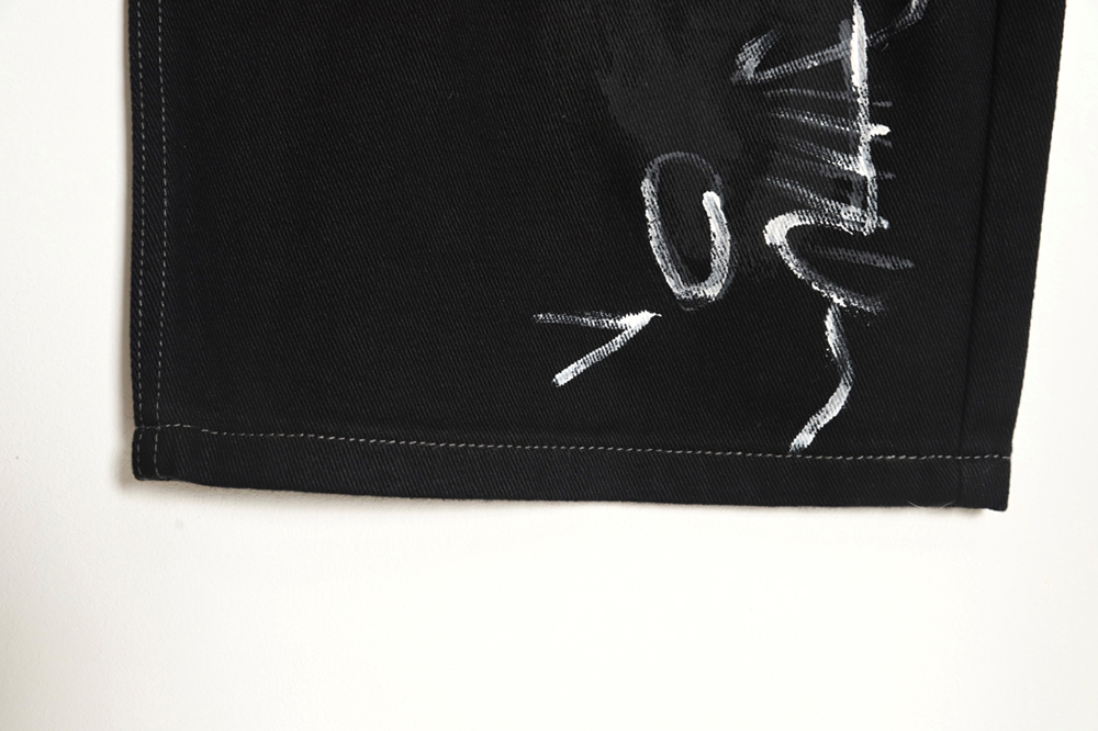 Balenciaga 23FW Hand-Drawn Graffiti Straight Loose Jeans