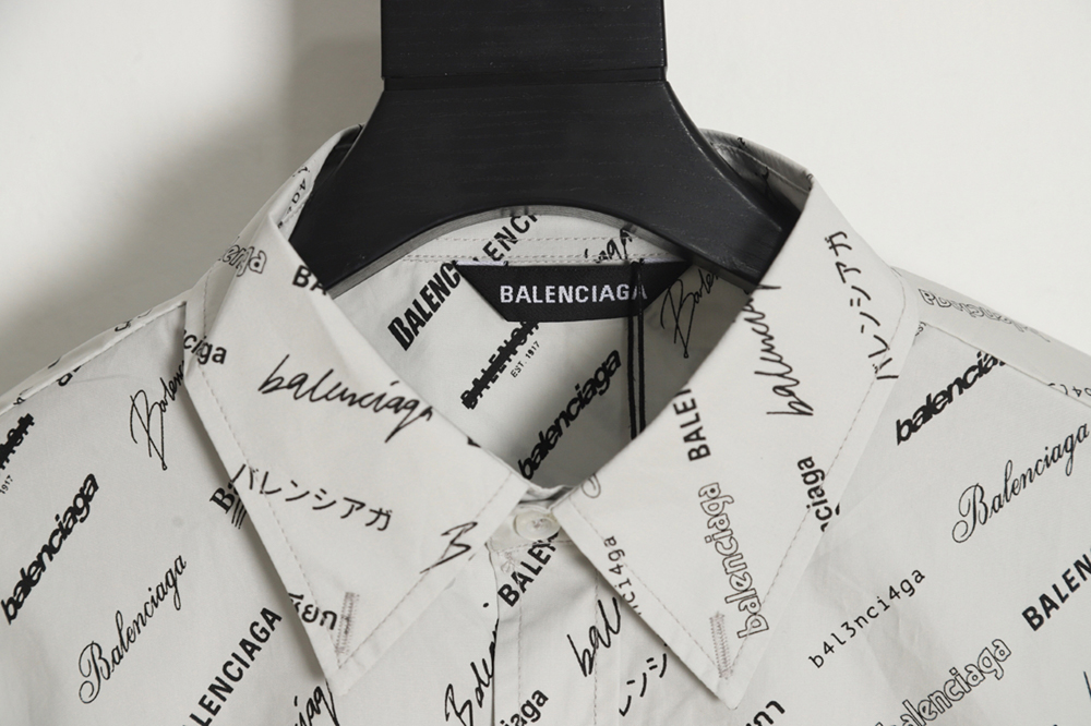 Balenciaga 23GW full print LOGO signature shirt