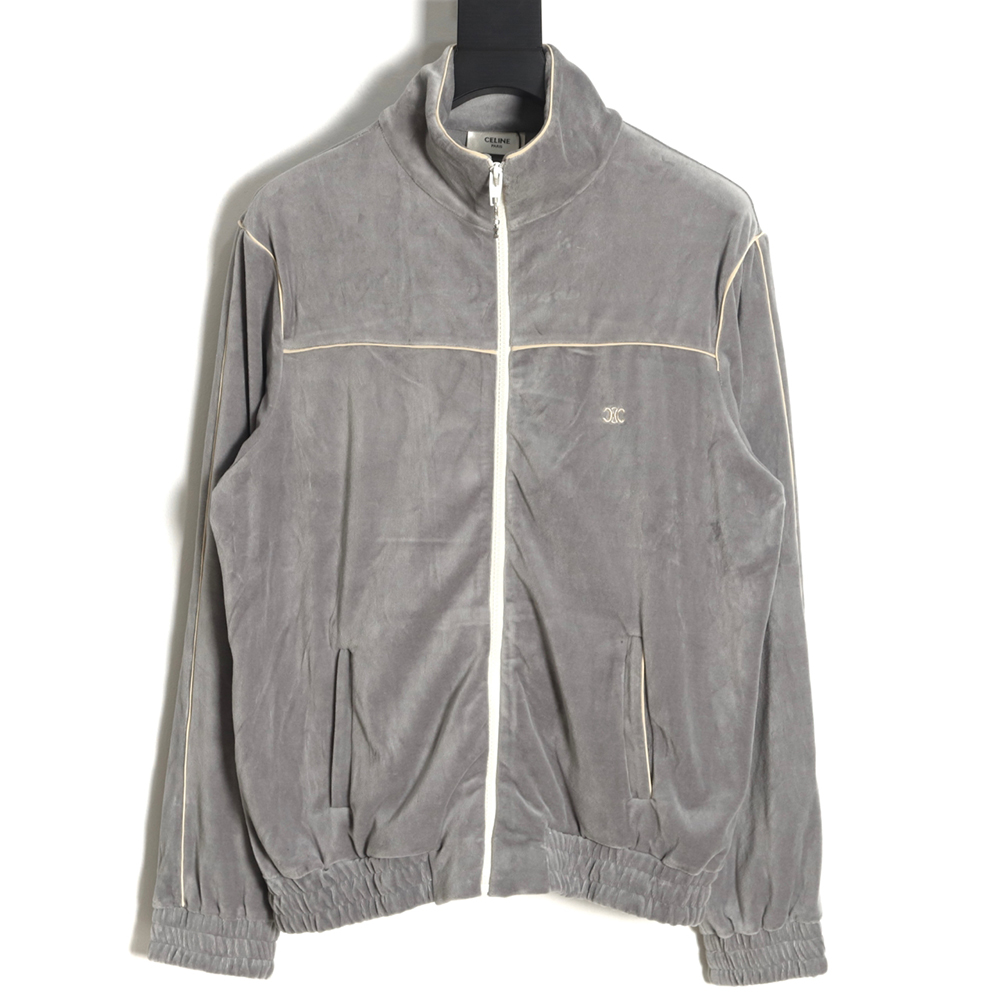 Celine 23FW velvet zipper jacket