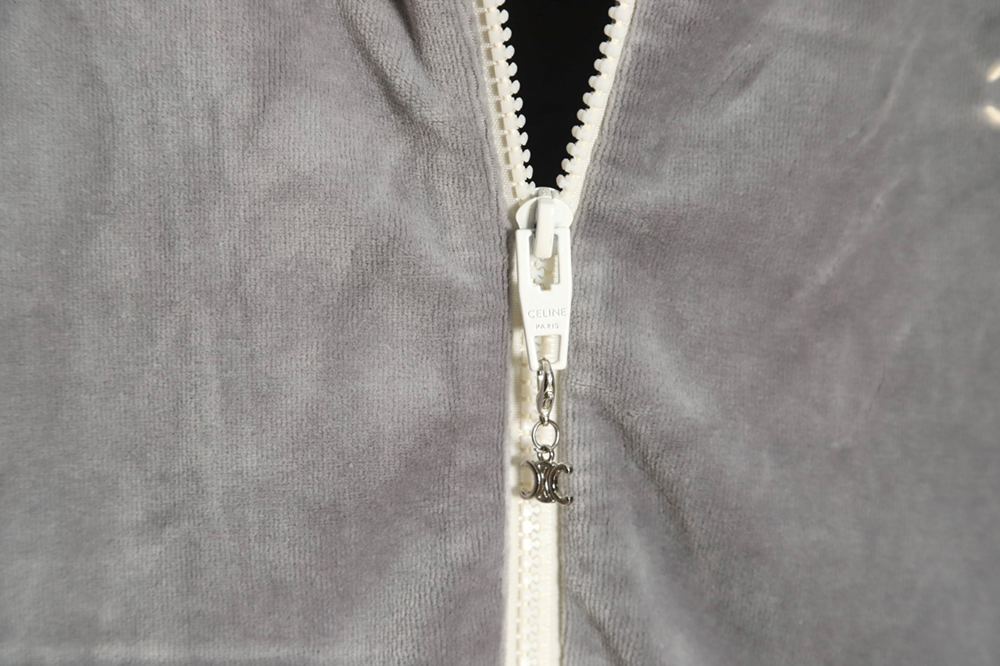 Celine 23FW velvet zipper jacket