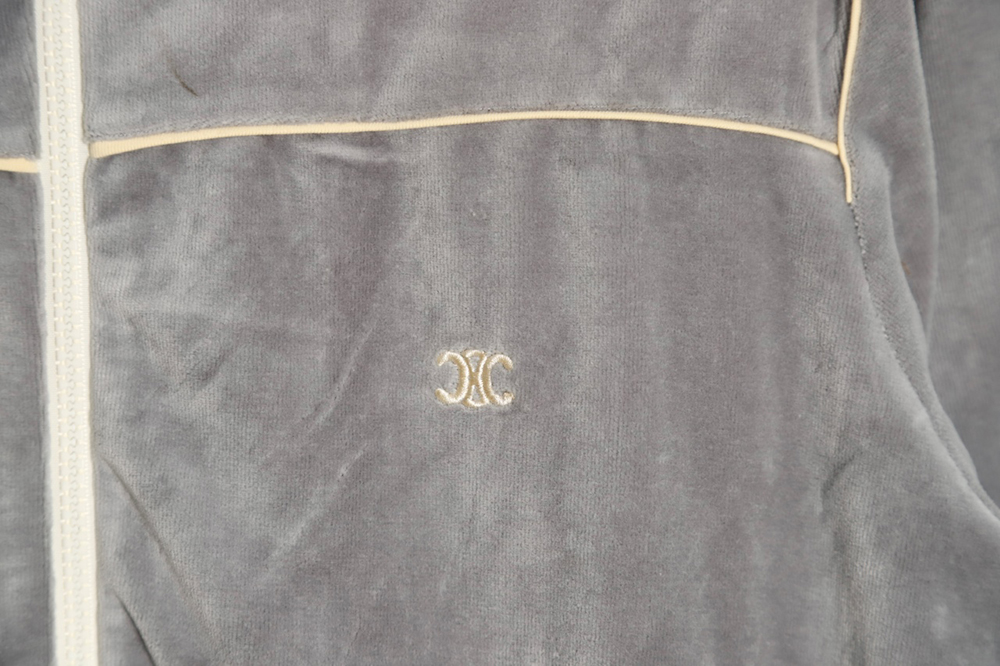 Celine 23FW velvet zipper jacket