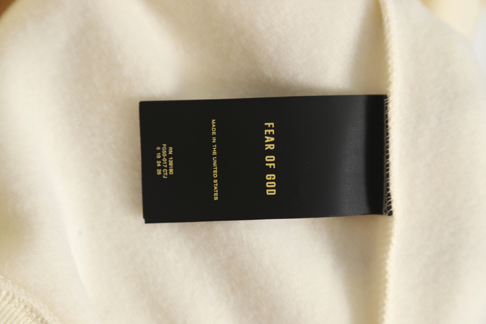 RRR123 x Fear OF God joint black round neck sweater