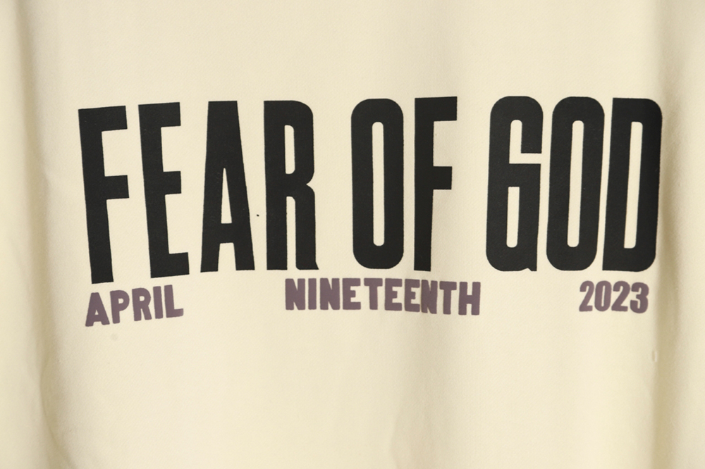 RRR123 x Fear OF God joint black round neck sweater