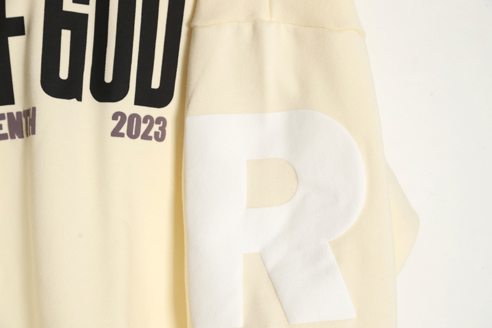 RRR123 x Fear OF God joint black round neck sweater