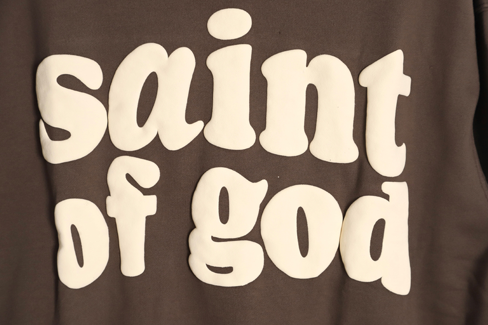 Saint x Fear of God FOG joint foam letter print hoodie