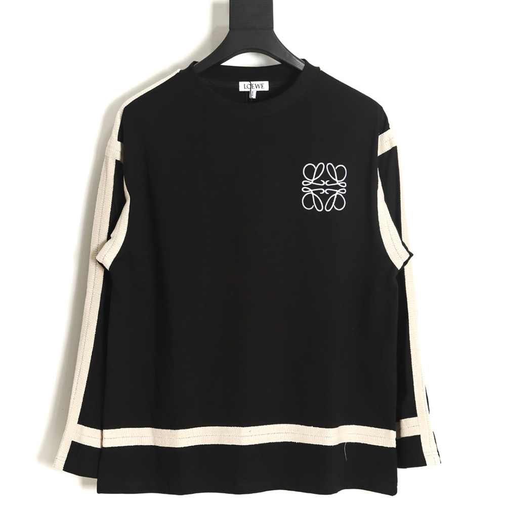 LOEWE Webbing Embroidered Round Neck Long Sleeves