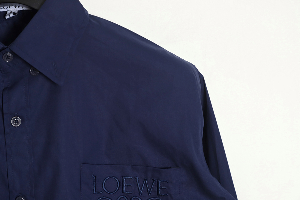LOEWE logo three-dimensional embroidery long-sleeved shirt