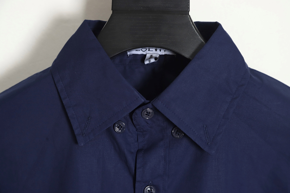 LOEWE logo three-dimensional embroidery long-sleeved shirt