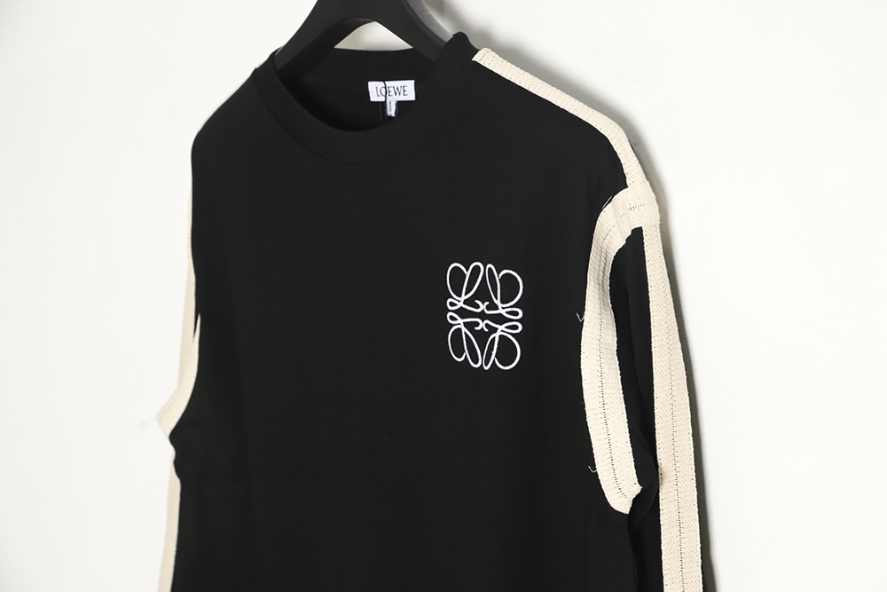 LOEWE Webbing Embroidered Round Neck Long Sleeves