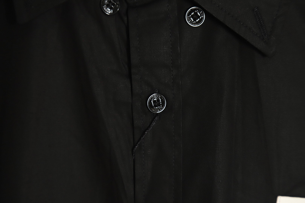 LOEWE Leather Label Pocket Embroidered Shirt Long Sleeve