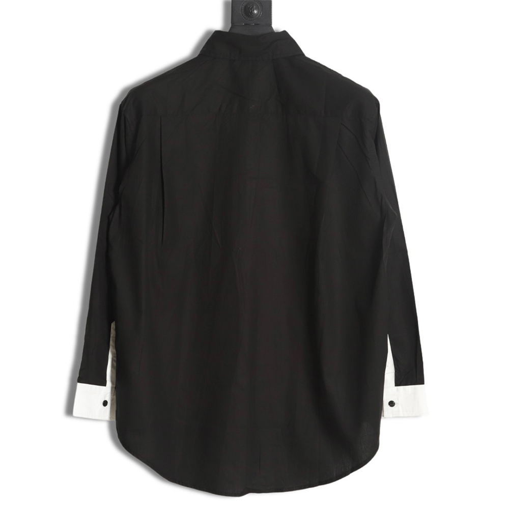 LOEWE Leather Label Pocket Embroidered Shirt Long Sleeve