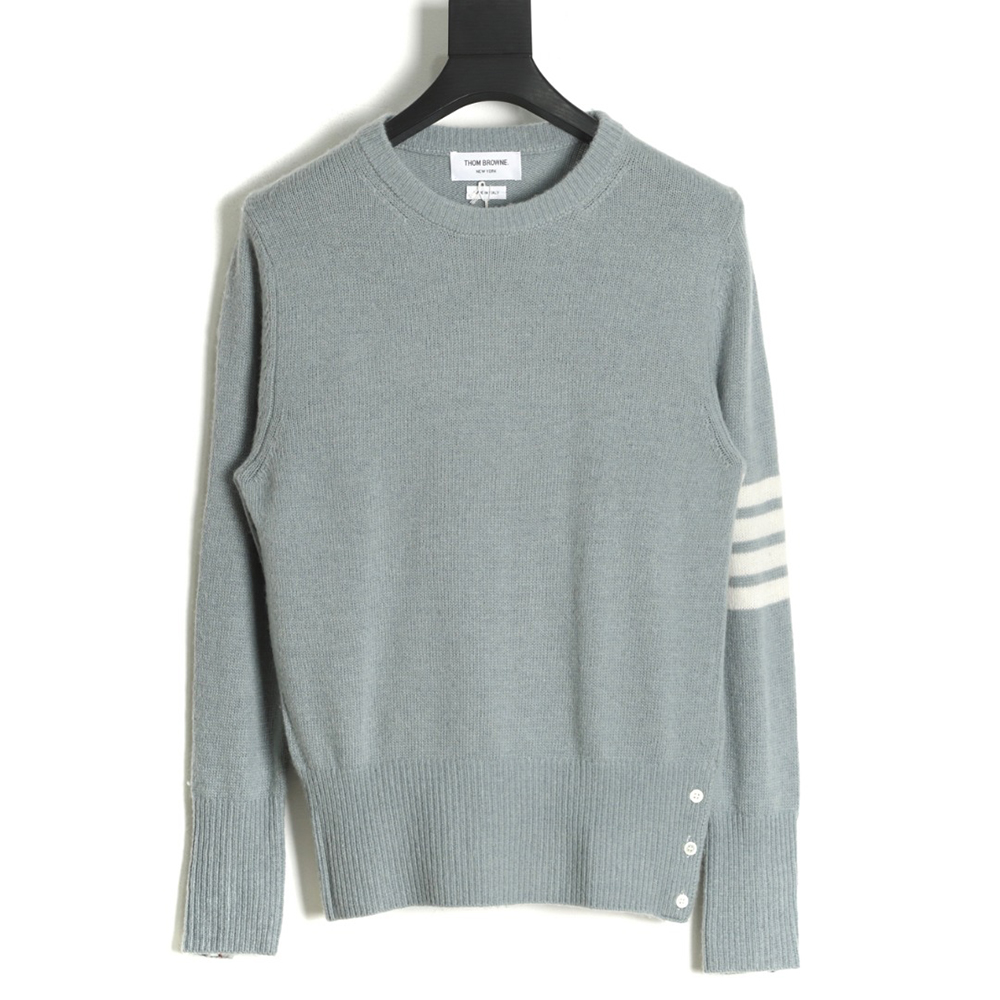THOM BROWNE 21FW Three-Button Australian Wool Crew Neck Sweater