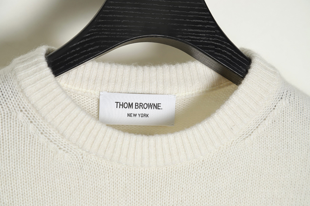 THOM BROWNE 21FW Three-Button Australian Wool Crew Neck Sweater