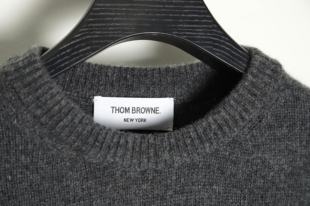 THOM BROWNE 21FW Three-Button Australian Wool Crew Neck Sweater
