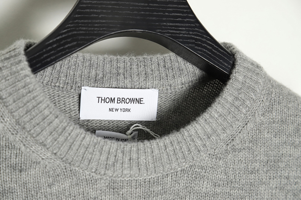 THOM BROWNE 21FW Three-Button Australian Wool Crew Neck Sweater