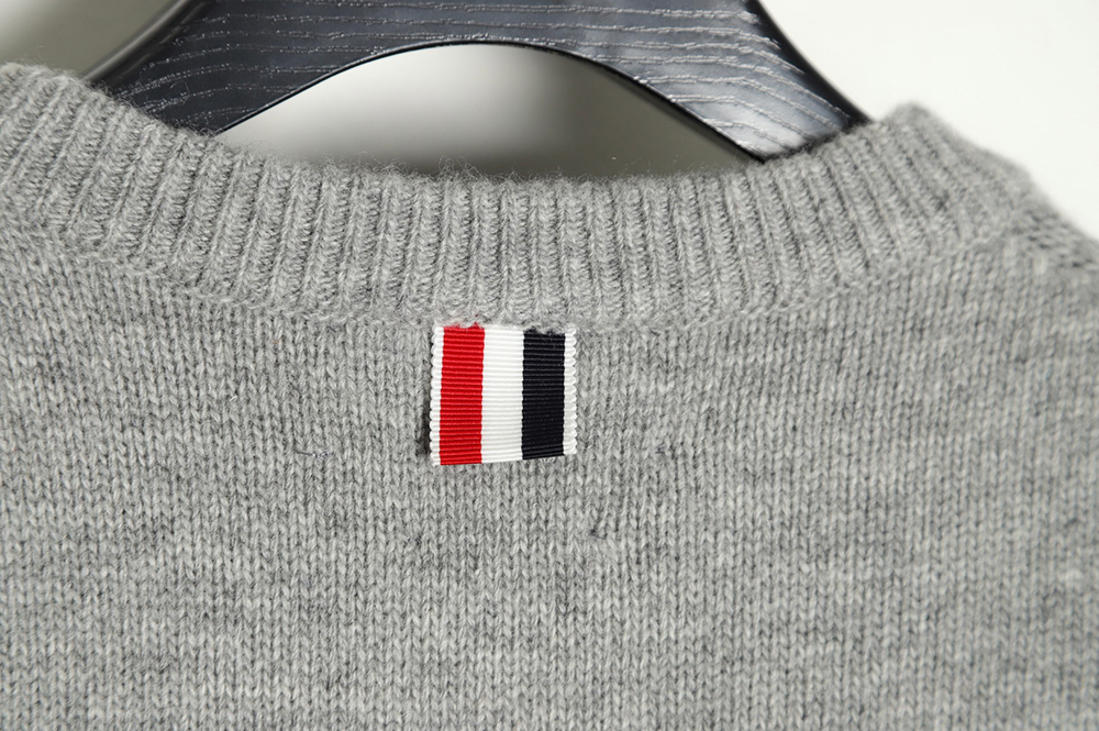 THOM BROWNE 21FW Three-Button Australian Wool Crew Neck Sweater