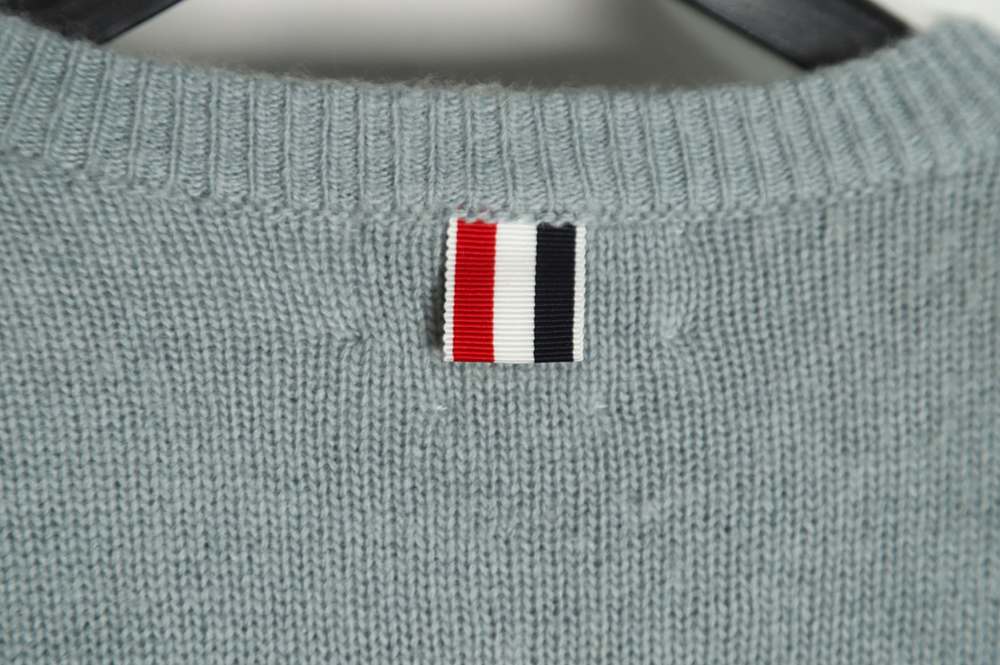 THOM BROWNE 21FW Three-Button Australian Wool Crew Neck Sweater