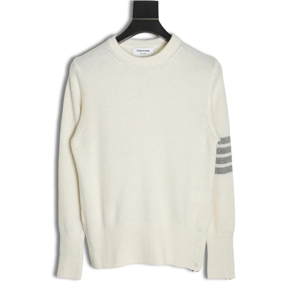 THOM BROWNE 21FW Three-Button Australian Wool Crew Neck Sweater