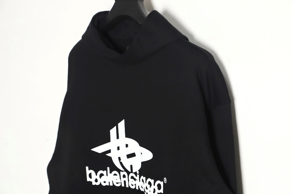 Balenciaga 23FW overlapping letter logo hoodie
