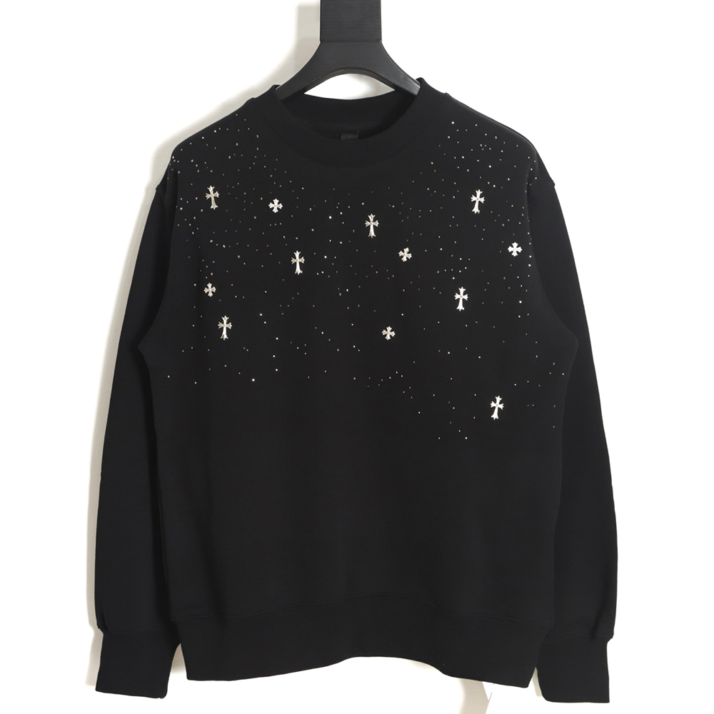 Chrome Hearts Cross Ironed Diamond Crew Neck Sweatshirt