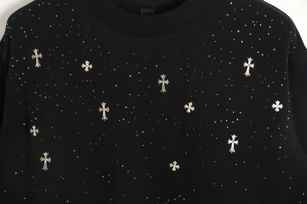 Chrome Hearts Cross Ironed Diamond Crew Neck Sweatshirt