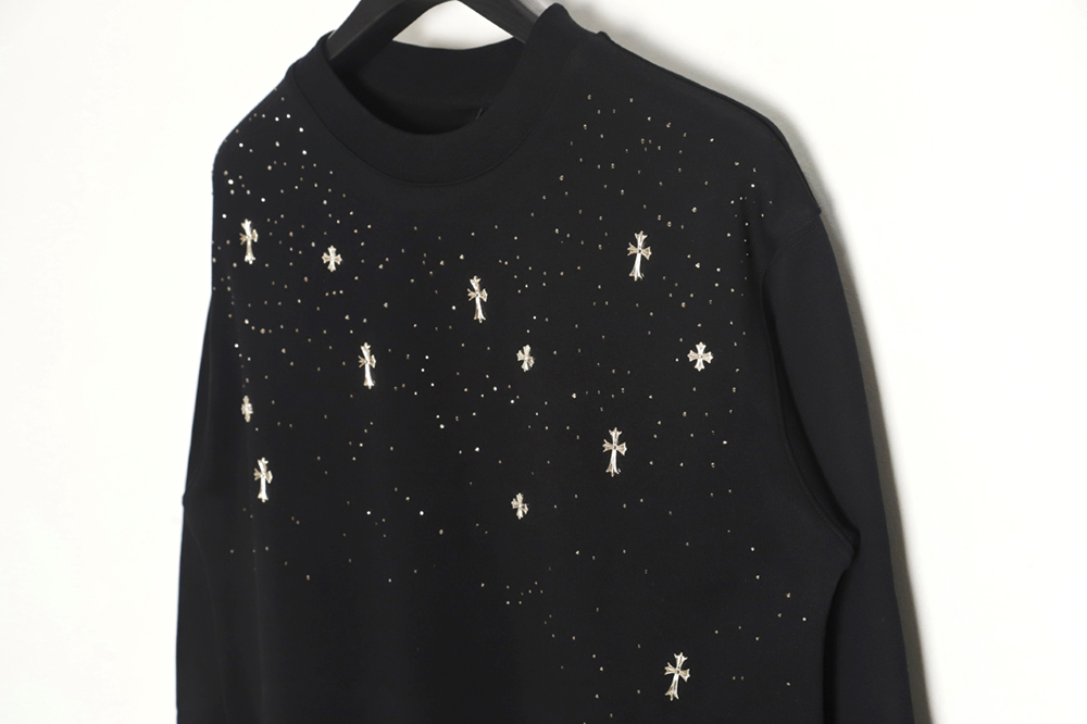 Chrome Hearts Cross Ironed Diamond Crew Neck Sweatshirt