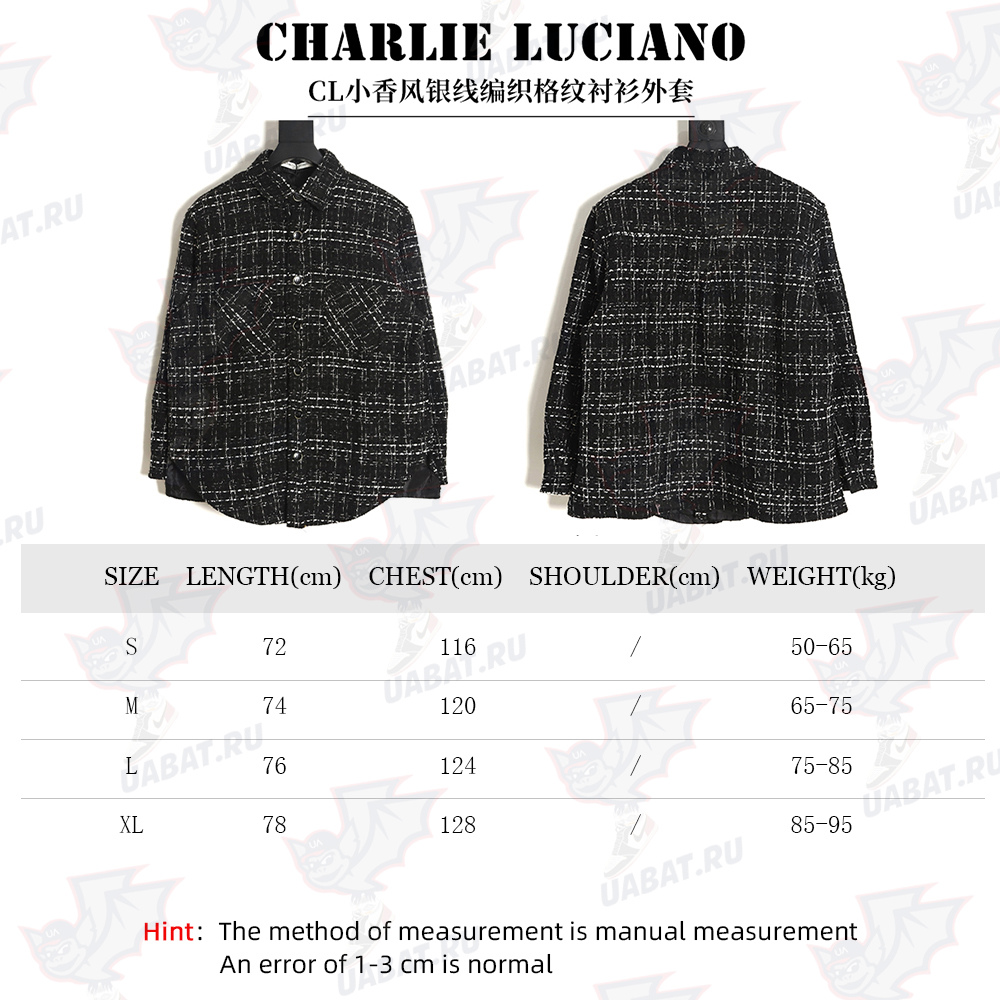 Charlie Luciano pleated silver-thread-woven check shirt jacket