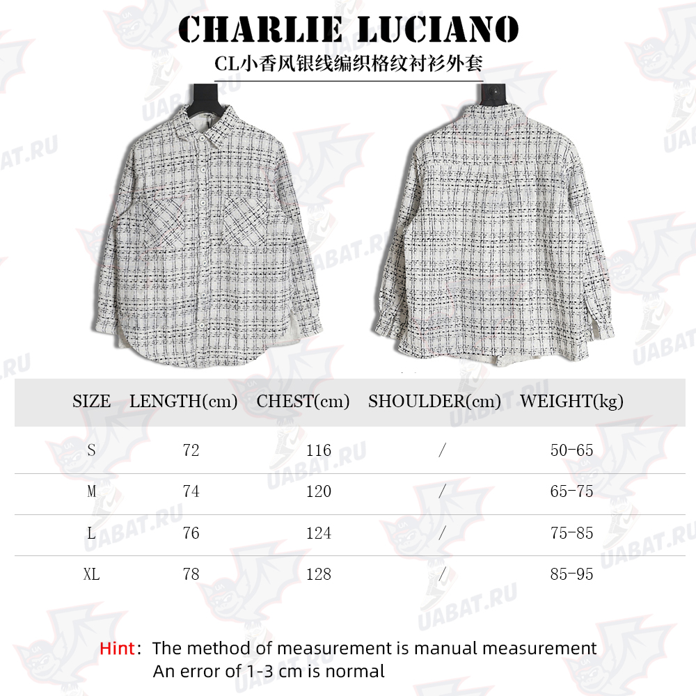 Charlie Luciano pleated silver-thread-woven check shirt jacket
