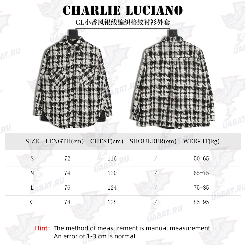 Charlie Luciano pleated silver-thread-woven check shirt jacket