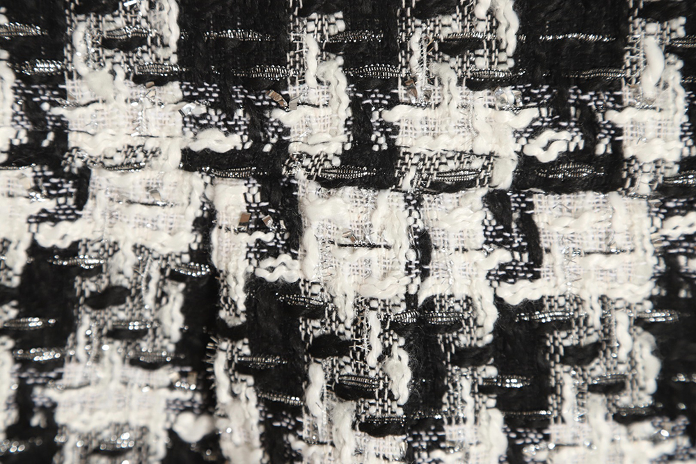 Charlie Luciano pleated silver-thread-woven check shirt jacket