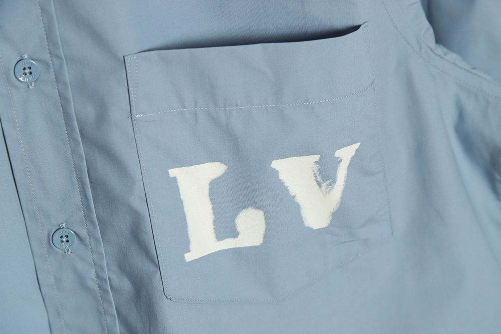 Louis Vuitton 23SS Letter Pocket Print Long Sleeve Shirt